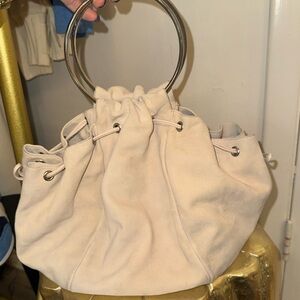 Giuseppe Zanotti Cream Drawstring Shoulder Bag